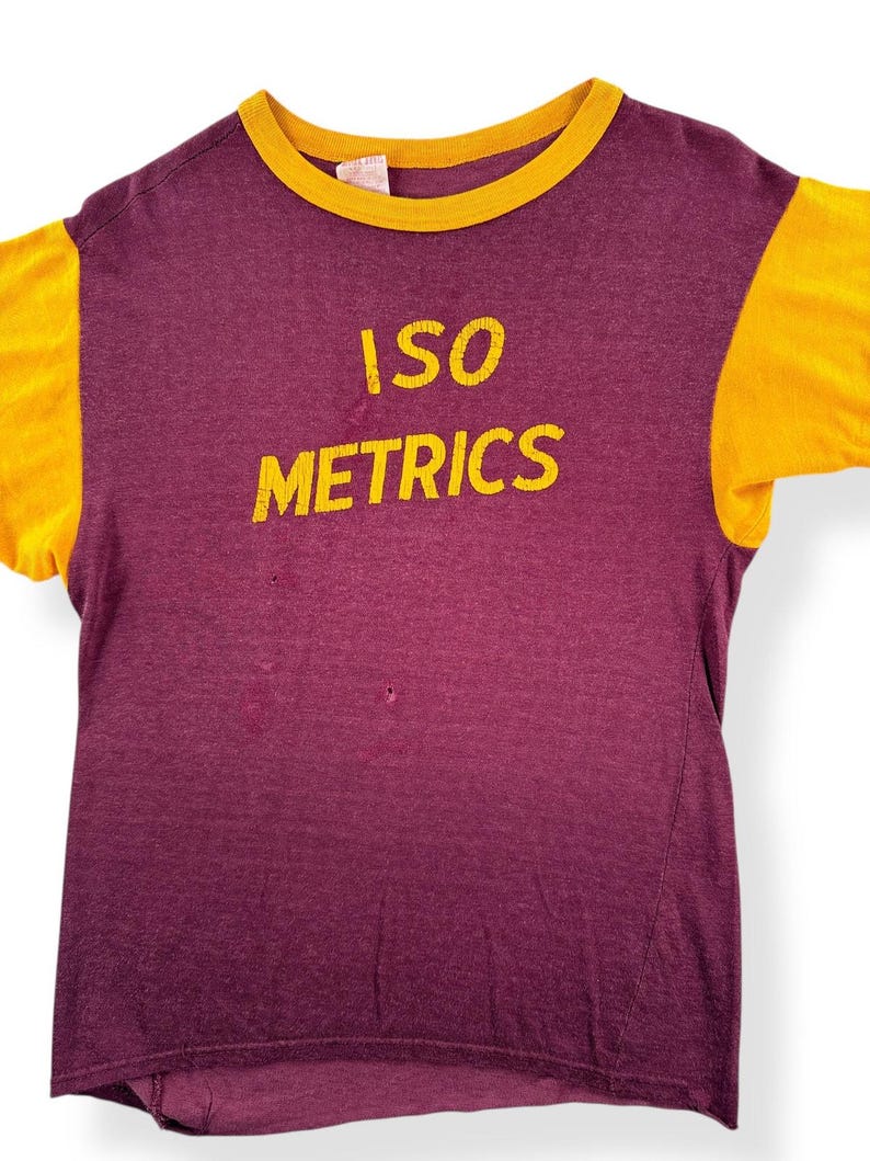 Vintage ISO Metrics Rayon/Cotton Blend Jersey SZ M image 2