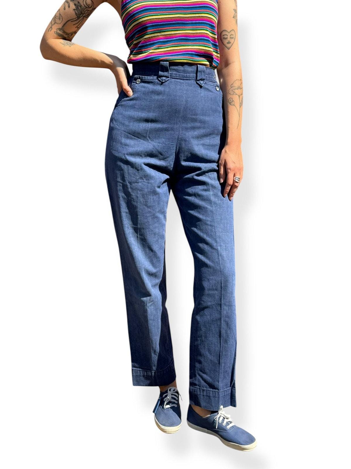 Vintage Lee Frontier Lady Side Zip Jeans W25 - Etsy