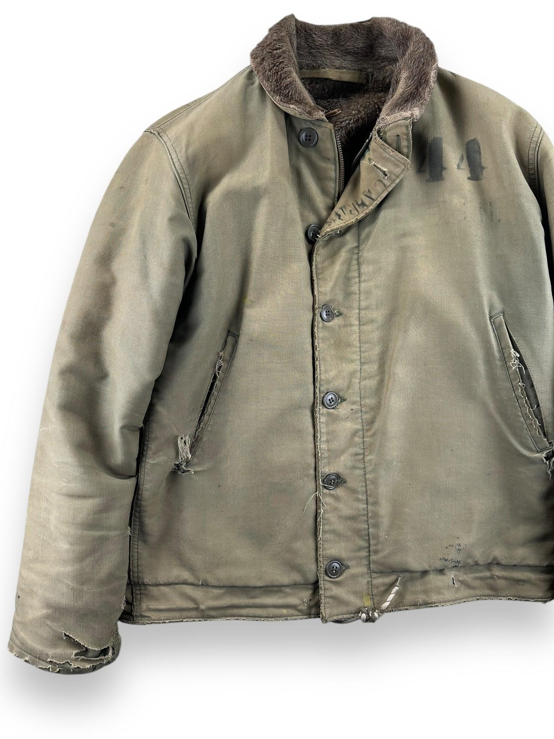 【ファラオ】40’s N-1 deck vest Iron Heart Renders Its N1 Deck Vest In Superblack Whipcord