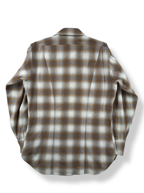 Vintage Pendleton Beige Shadowplaid Pearlsnap Fla… - image 7