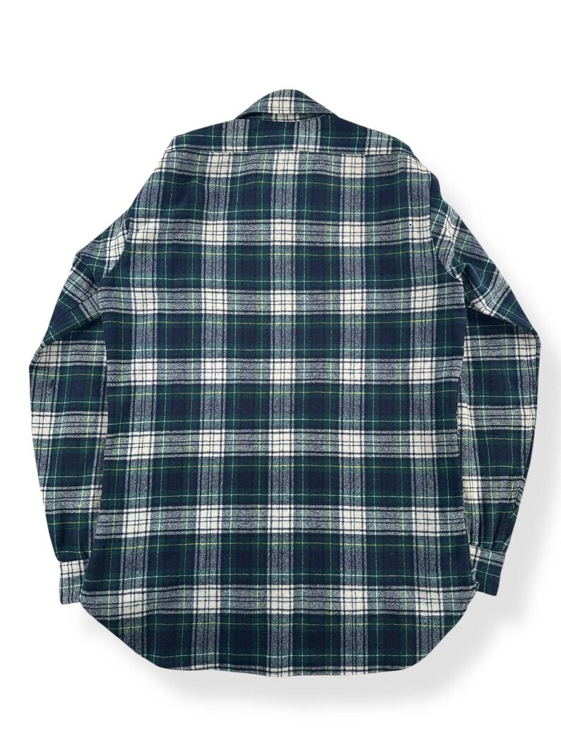 Vintage Grün Und Navy Pendleton Flanell GR.L Bild 5
