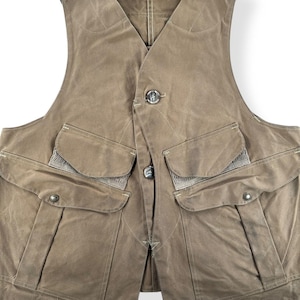 Chaleco de caza vintage Filson Tin Cloth estilo 31, talla L imagen 3