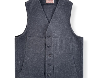 Filson Charcoal Mackinaw Vest 2nd SZ M