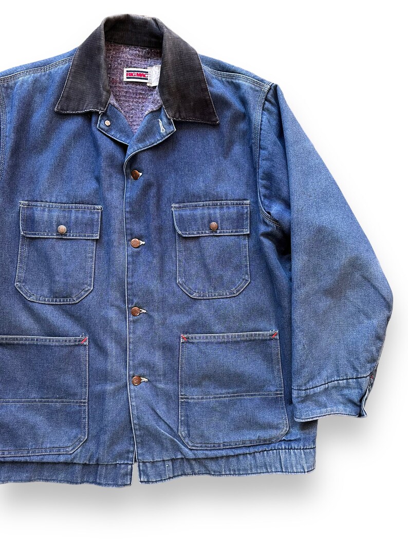 Vintage Big Mac Blanket Lined Denim Chore Coat SZ 46 Vintage Denim