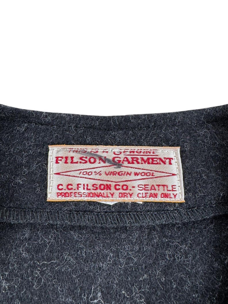 Filson Charcoal Mackinaw-vest 2e MT.M afbeelding 4