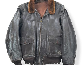 Vintage USN G-1 Leather Jacket SZ 38 | Vintage Leather Jackets
