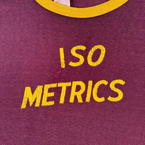 Vintage ISO Metrics Rayon/Cotton Blend Jersey SZ M image 3