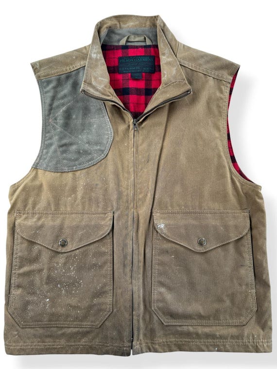 Filson Tin Cloth Hunting Vest SZ M - Gem