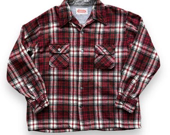Vintage Kentfield Woodsman Flanela de mistura de lã Tamanho L