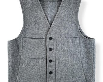 Vintage Filson 80s Era Grey Wool Vest SZ 44