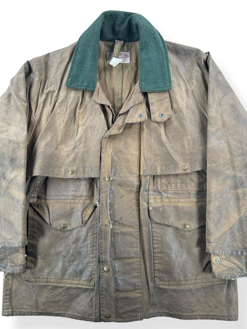Vintage Filson Tin Cloth Packer Coat SZ 40 image 3