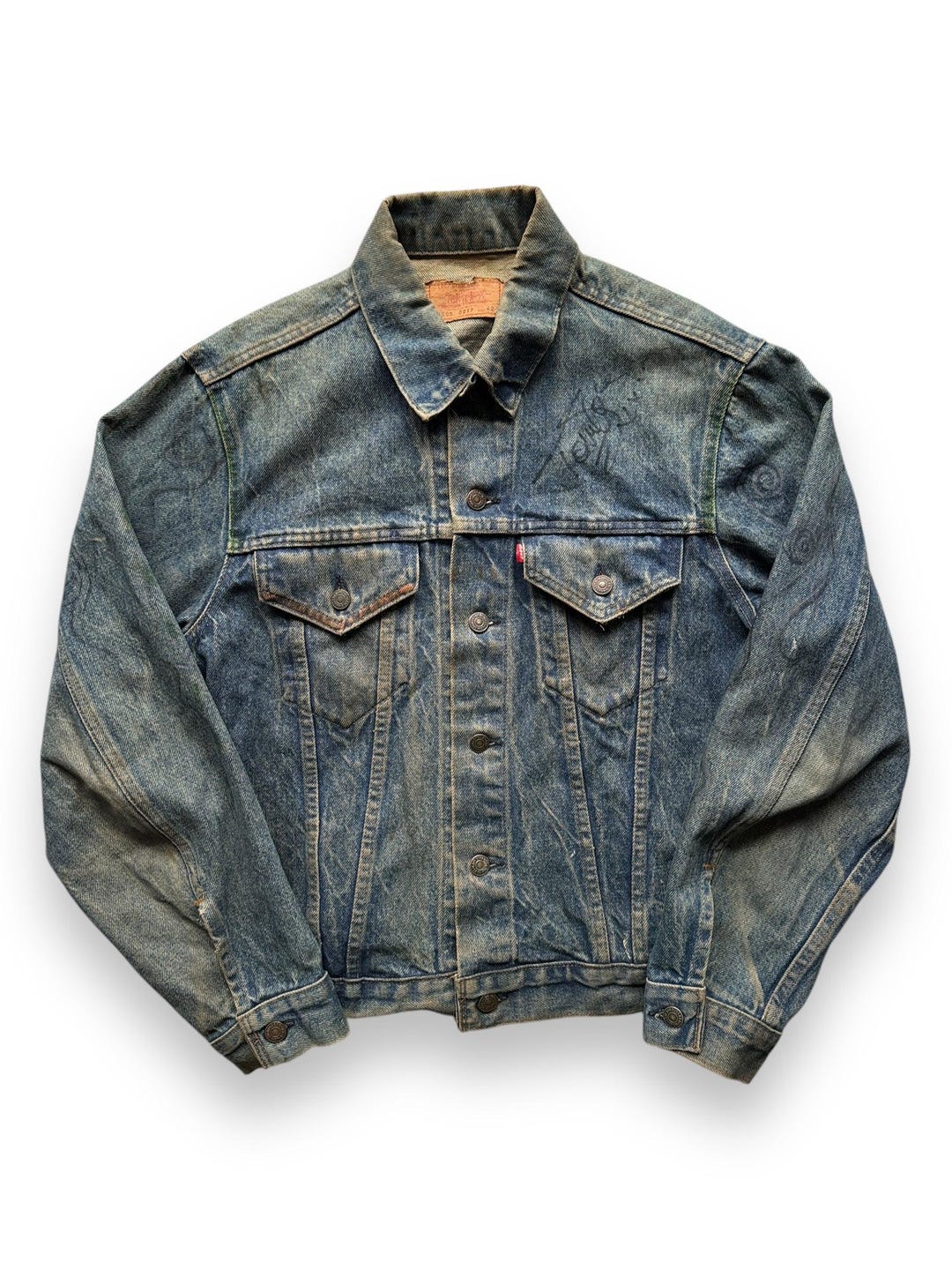 Vintage Label Three Stripe Sleeve Denim Jacket