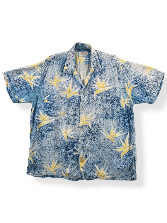 トップス 60s PENNEY'S rayon ALOHA shirt Vintage Repaired Penney's Rayon Aloha Shirt SZ L - Etsy New