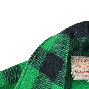 Vintage grön och svart Filson Union Made cruiserjacka SZ XL bild 6