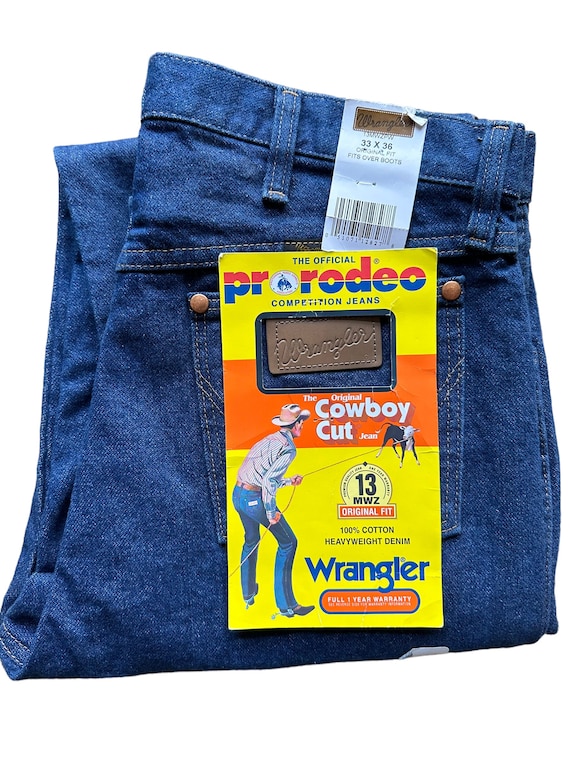 Vintage 90s Deadstock Wrangler Cowboy Cut Denim 33x36 Vintage 90s Deadstock Wrangler Cowboy Cut Denim 33x36