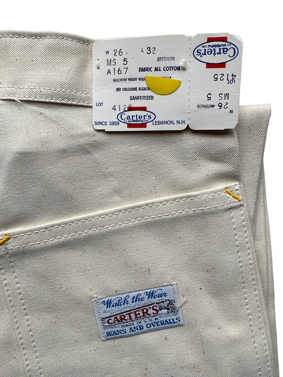 NOS Vintage Carter's Ecru Painters Pants W26 L32 | Vintage