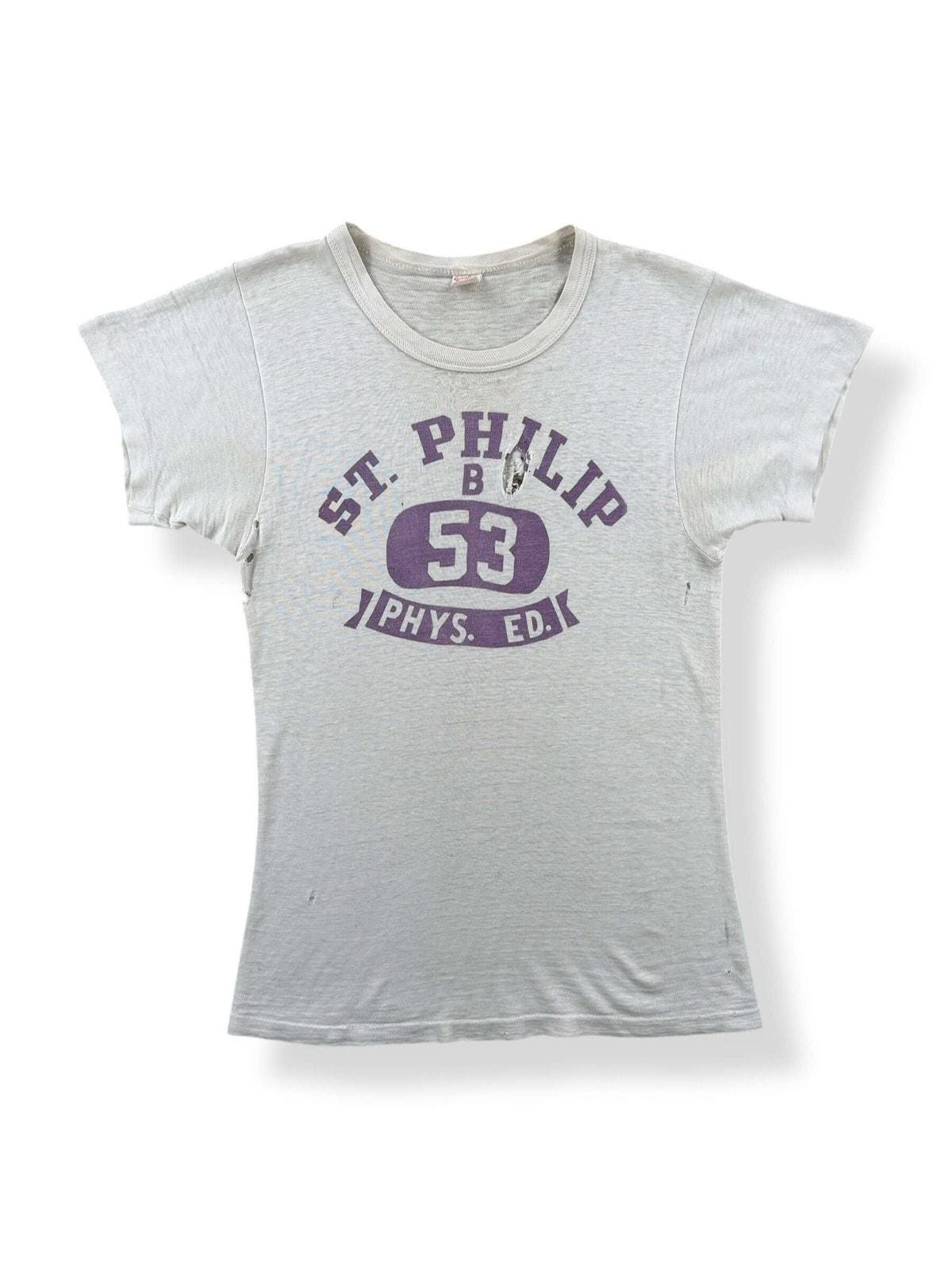 Vintage 60s Era Russell Southern St Phillip Phys Ed Tee SZ S