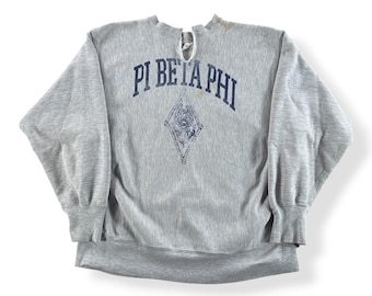 Vintage 80s Thrashed Frat Champion Reverse Weave Crewneck SZ L