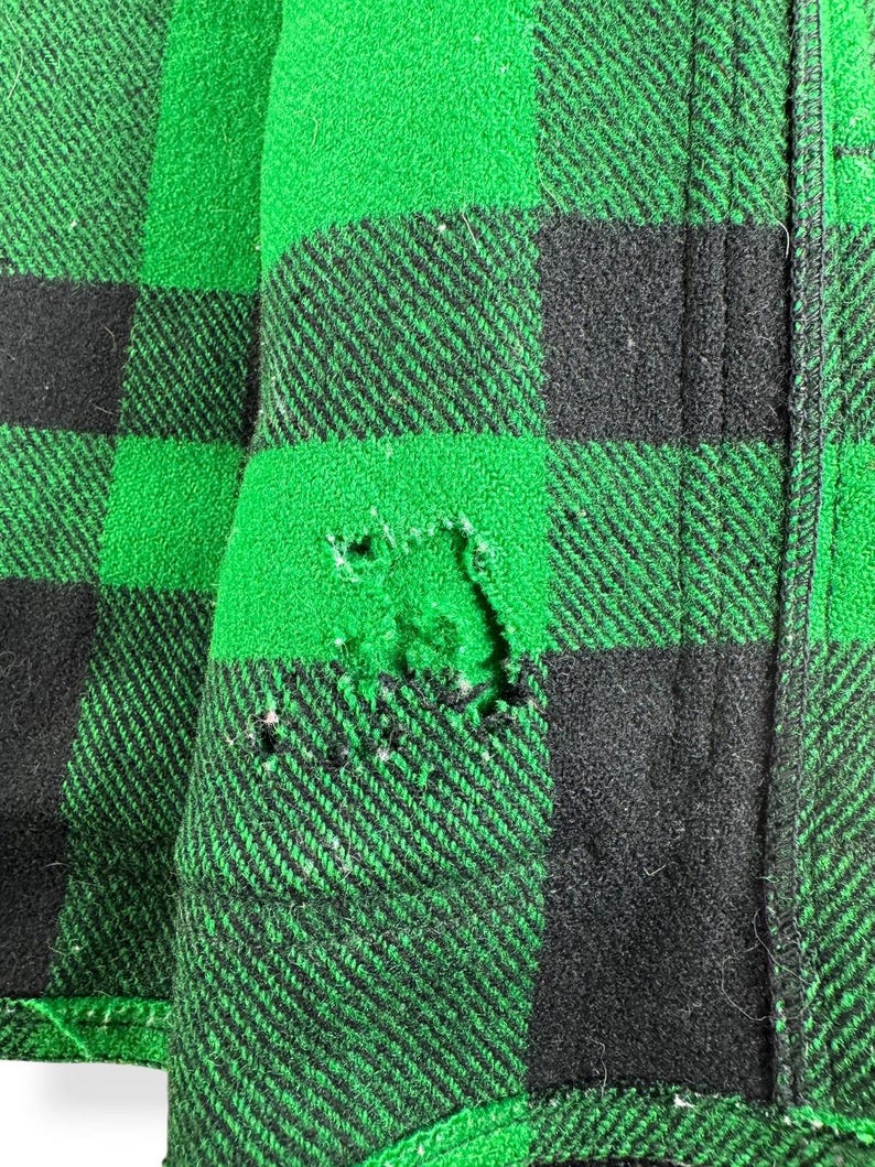 Vintage grön och svart Filson Union Made cruiserjacka SZ XL bild 8