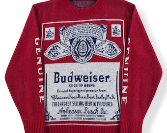 Vintage Budweiser Knit Sweater SZ M