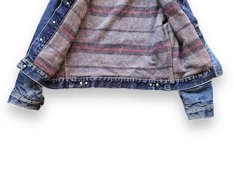 Vintage Levi's Big E Blanket Lined 70505 Denim Jacket SZ 40