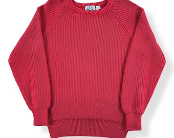 Vintage Red R'N'R Cotton Sweater SZ XL (Fits M)
