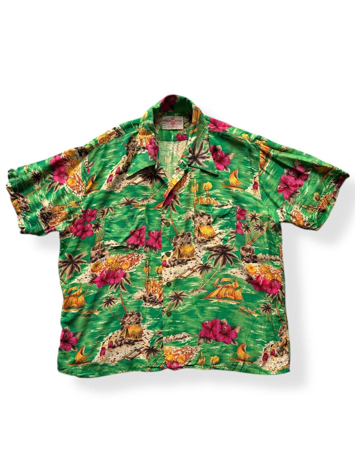 ヴィンテージ ハワイアン ホリデー アロハシャツ SZ XL 現状渡し