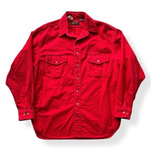 カラーリング◎ 80's Eddie bauer chamoa cross vintage shirt usa Vintage 80s Eddie Bauer Men's Large Navy Chamois Heavy