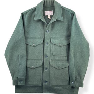 Vintage Filson Forest Green Mackinaw Wool Cruiser Jacket SZ 44 image 1