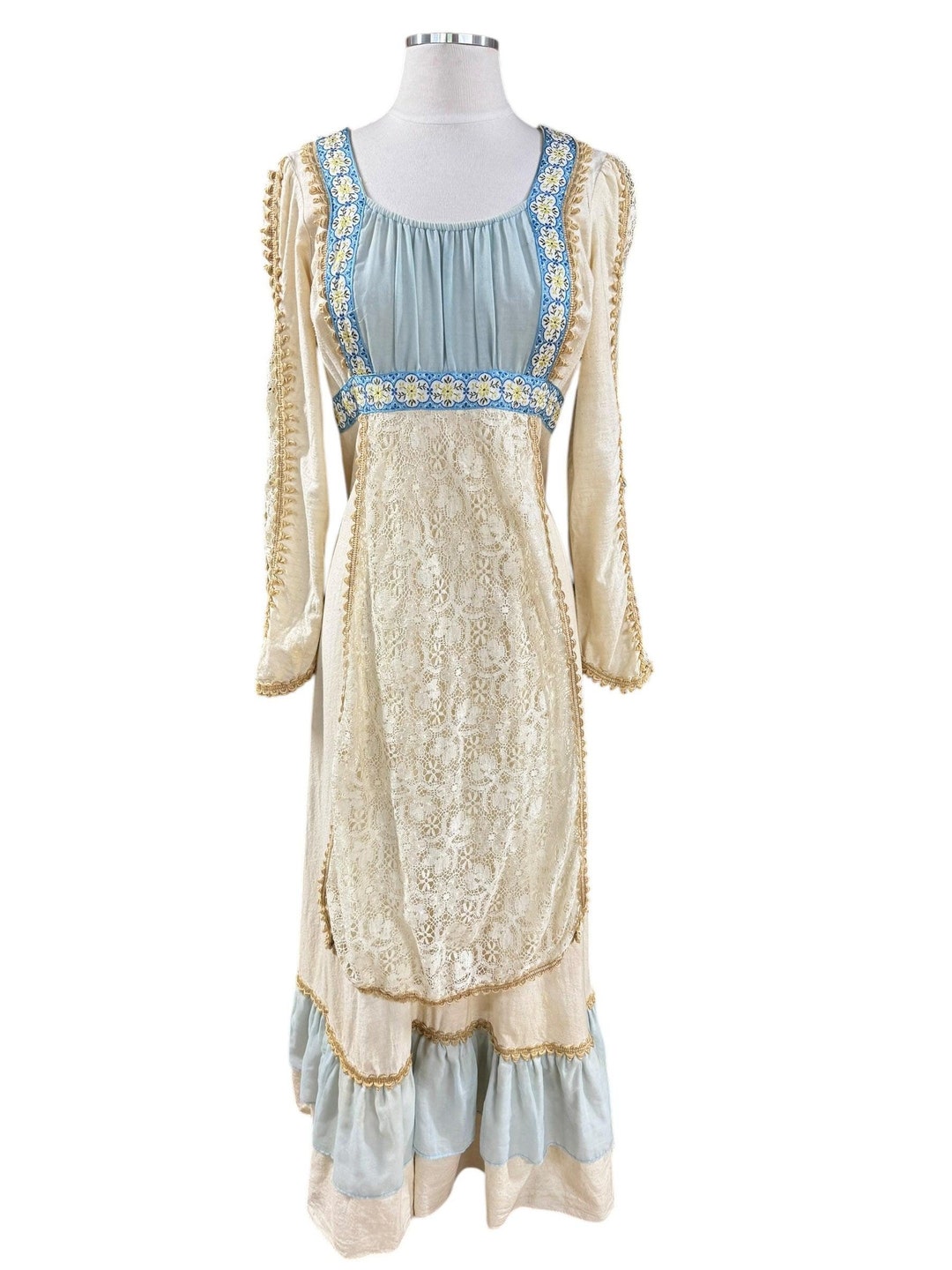 1970s Renaissance Gunne Sax Dress L-XL - Etsy