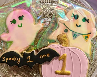 Handmade Halloween Sugar Cookies: Spooky Cookies- Personalization Available