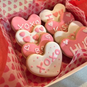 Valentines Day Cookies, Sweetheart Cookies, Heart Sugar Cookies