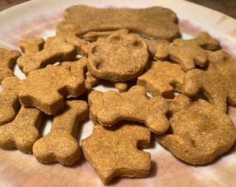 All natural peanut butter and pumpkin dog treats