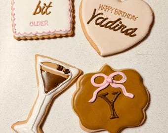 Espresso Martini Themed Sugar Cookies – Bachelorette & Birthday Party Favors