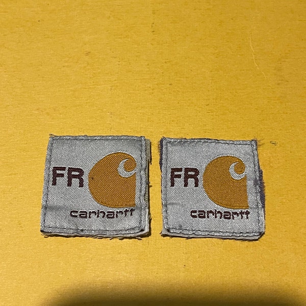 2x Carhartt FR flame resistant patches tags 100% authentic