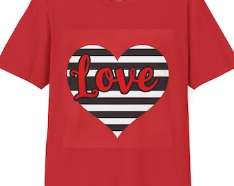 Love is in the Air Unisex Softstyle T-Shirt, Valentine's Day Men's and Women's Tee, Romantic Shirt, Couple Gift, Love Tee