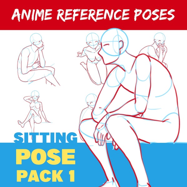 Sitting Anime Poses - 50 Drawing Reference Guides