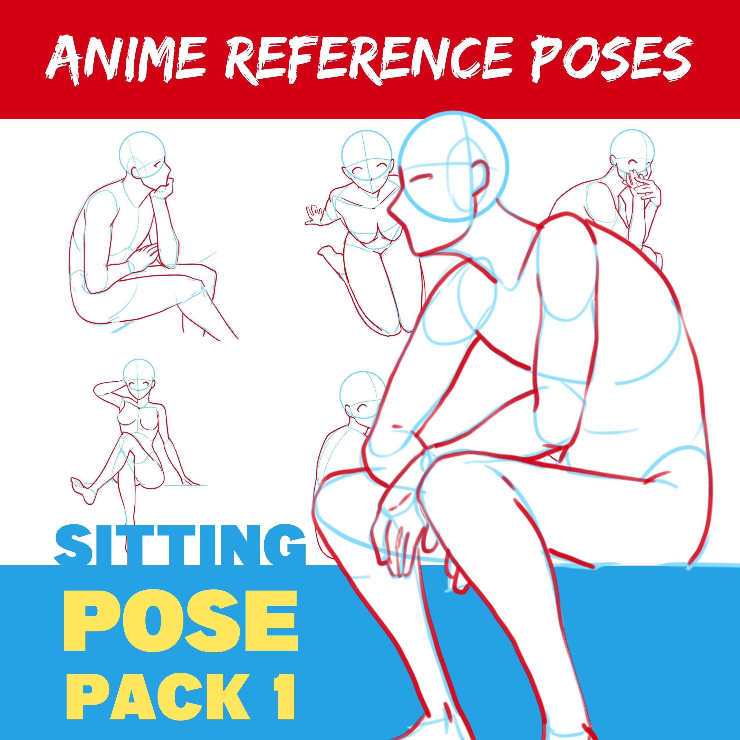 reference anime manga base  Anime poses reference, Chibi girl