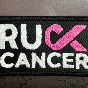 Ruck Cancer Patch, Custom Made in USA,  Customize your Color Ribbon