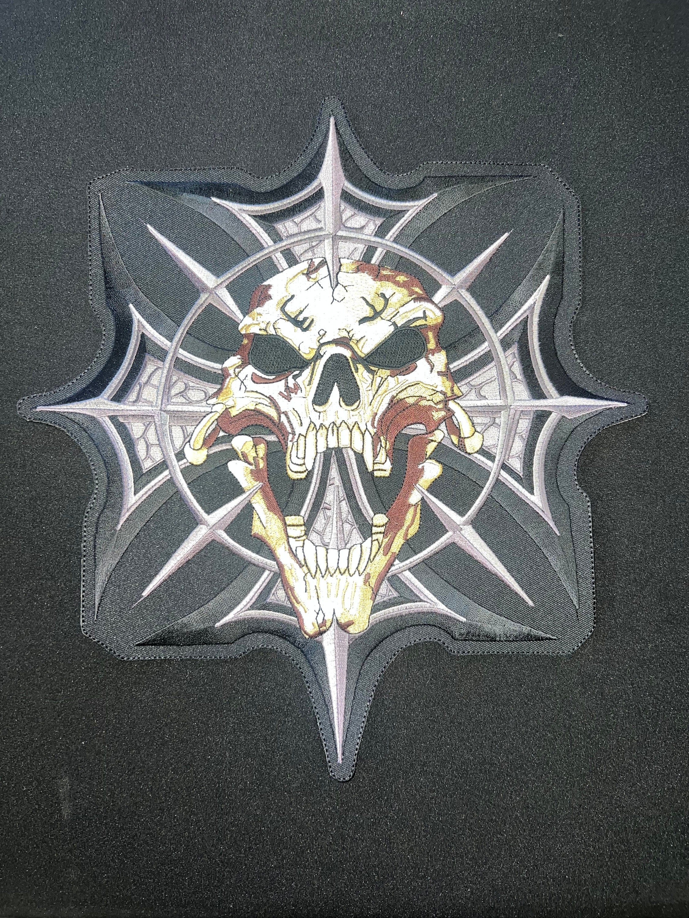 Pirate Skull Embroidered Large Back Patch W/cross - Etsy