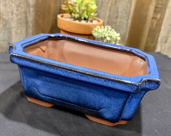 Rectangular Blue Planter - Etsy