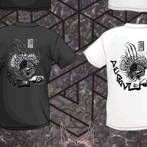MUTANT LIONFISH- Deadly Designs by Bushfox ink.  Heavy cotton T-shirt