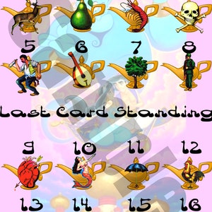 Aladdin Loteria Board Última carta en pie