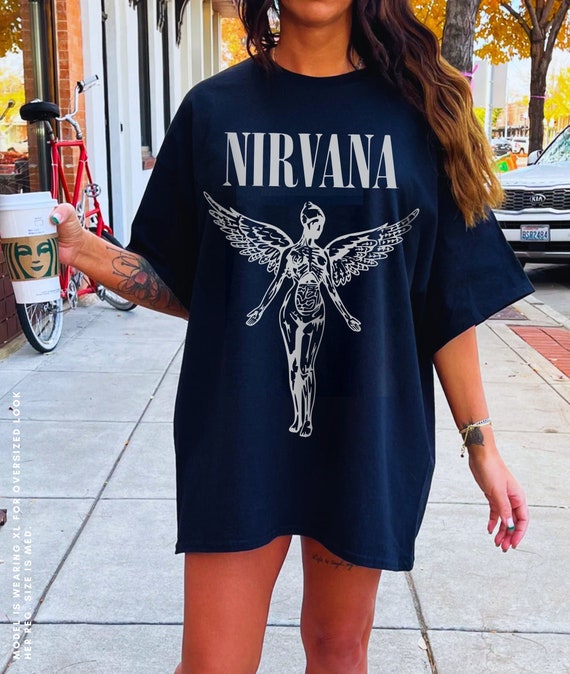 Nirvana Unisex Shirt Vintage Band Tee in Utero Nirvana Tour - Etsy