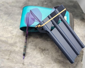 Vintage Accudart Set of 3 Darts With Original Wood Carrying Case