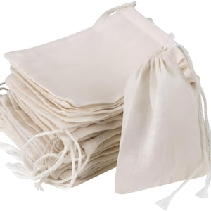Cotton Canvas Potli Double Drawstring Eco-friendly Reusable Cotton Muslin Bags