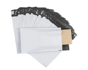 Sobres de envío de polietileno de 10 x 14 pulgadas, autoadhesivos, ligeros, de color gris, impermeables.