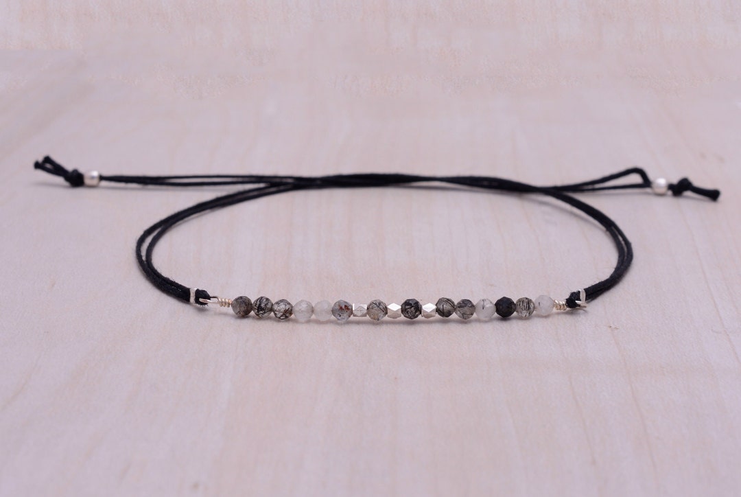 Elegant Tourmaline Quartz Beaded Bracelet/mindfulness/yoga Jewelry