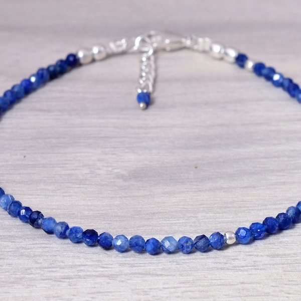 Sodalite Bracelet, Beaded Bracelets for Women, Gift for a Friend, Adjustable Healing Bracelet, Blue Stone Bracelet, Gift for Her