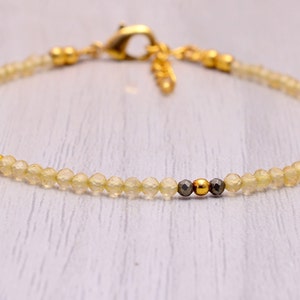 Citrine Tigers Eye Pyrite Gemstone Bracelet: Women&#39;s Crystal Healing Jewelry